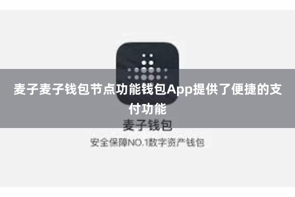 麦子麦子钱包节点功能钱包App提供了便捷的支付功能