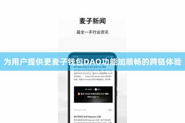 为用户提供更麦子钱包DAO功能加顺畅的跨链体验